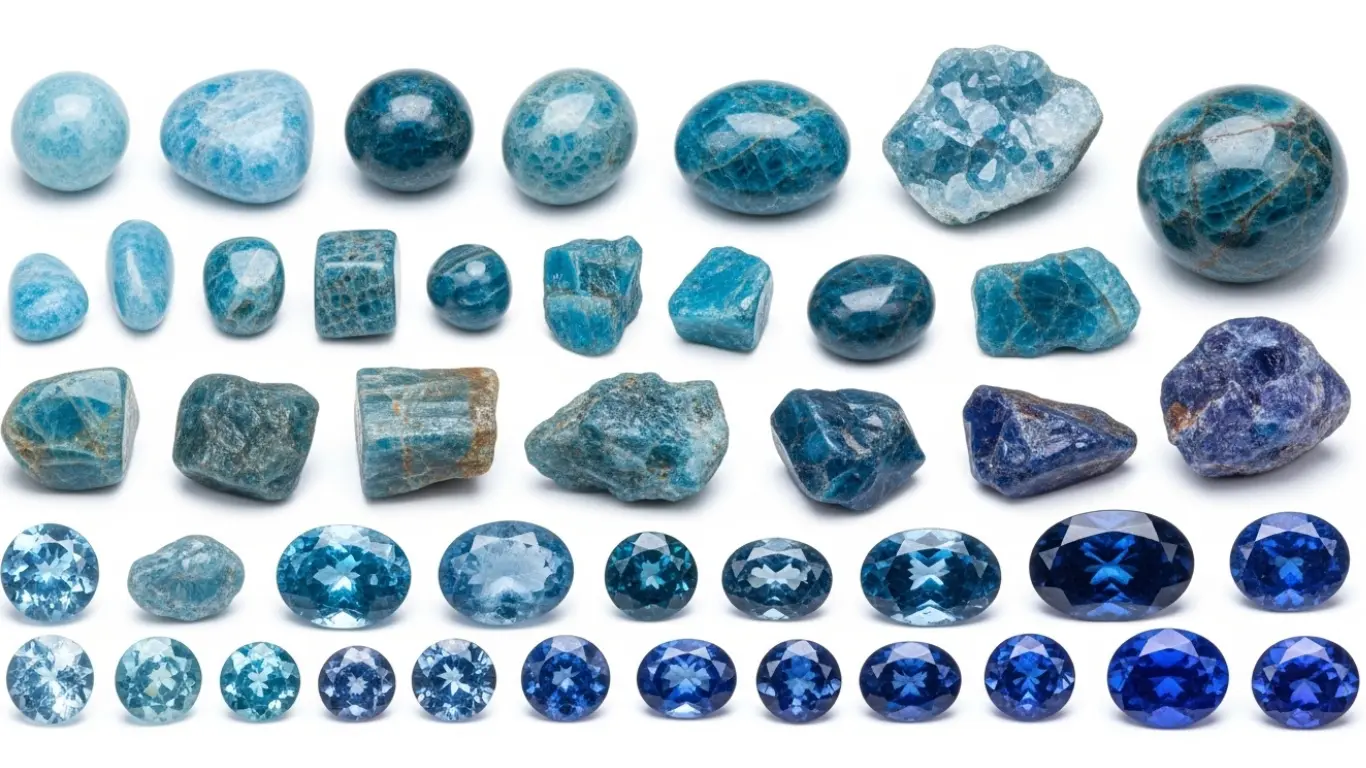 Blue apatite meditation altar setup