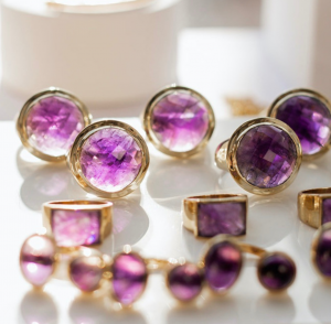 Amethyst cabochons