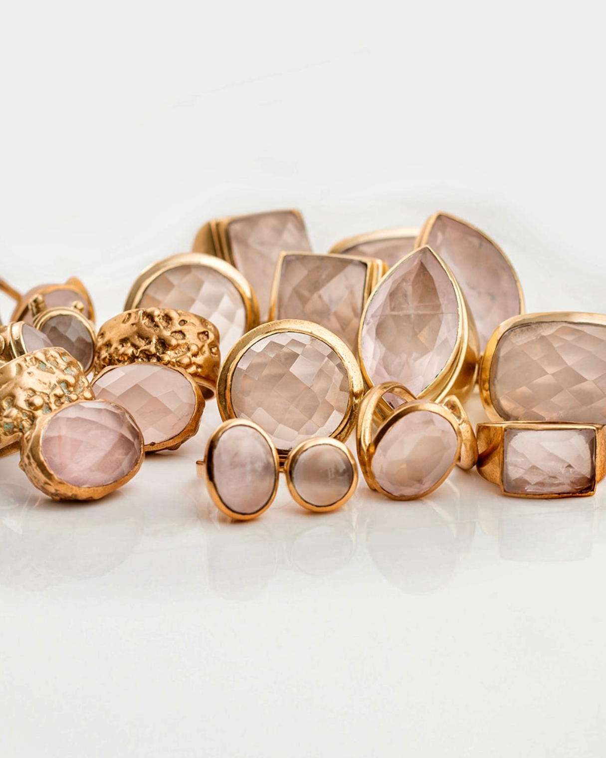 rose quartz cabochons