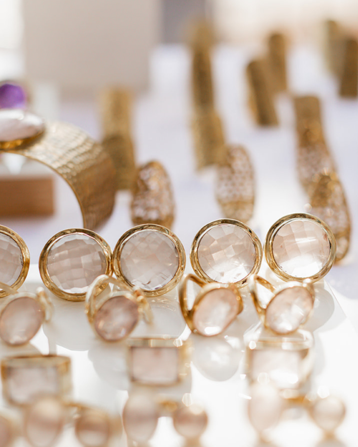rose quartz cabochons