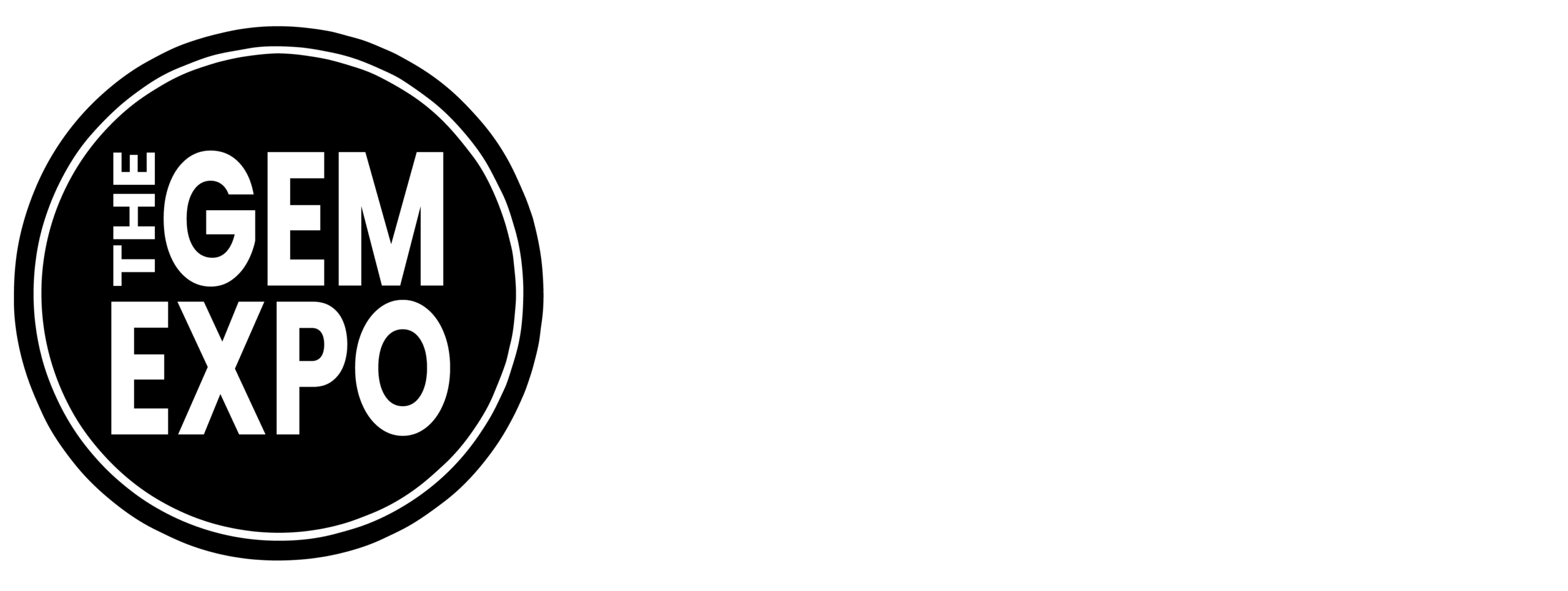 The Gem Expo 2026 Logo round banner reverse